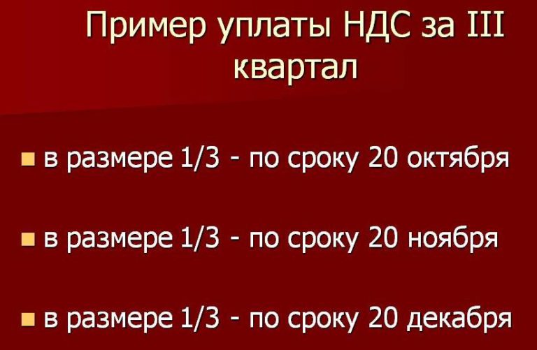 Срок сдачи ндс за 2 кв